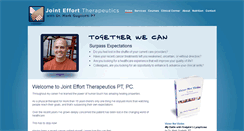 Desktop Screenshot of jointefforttherapeutics.com